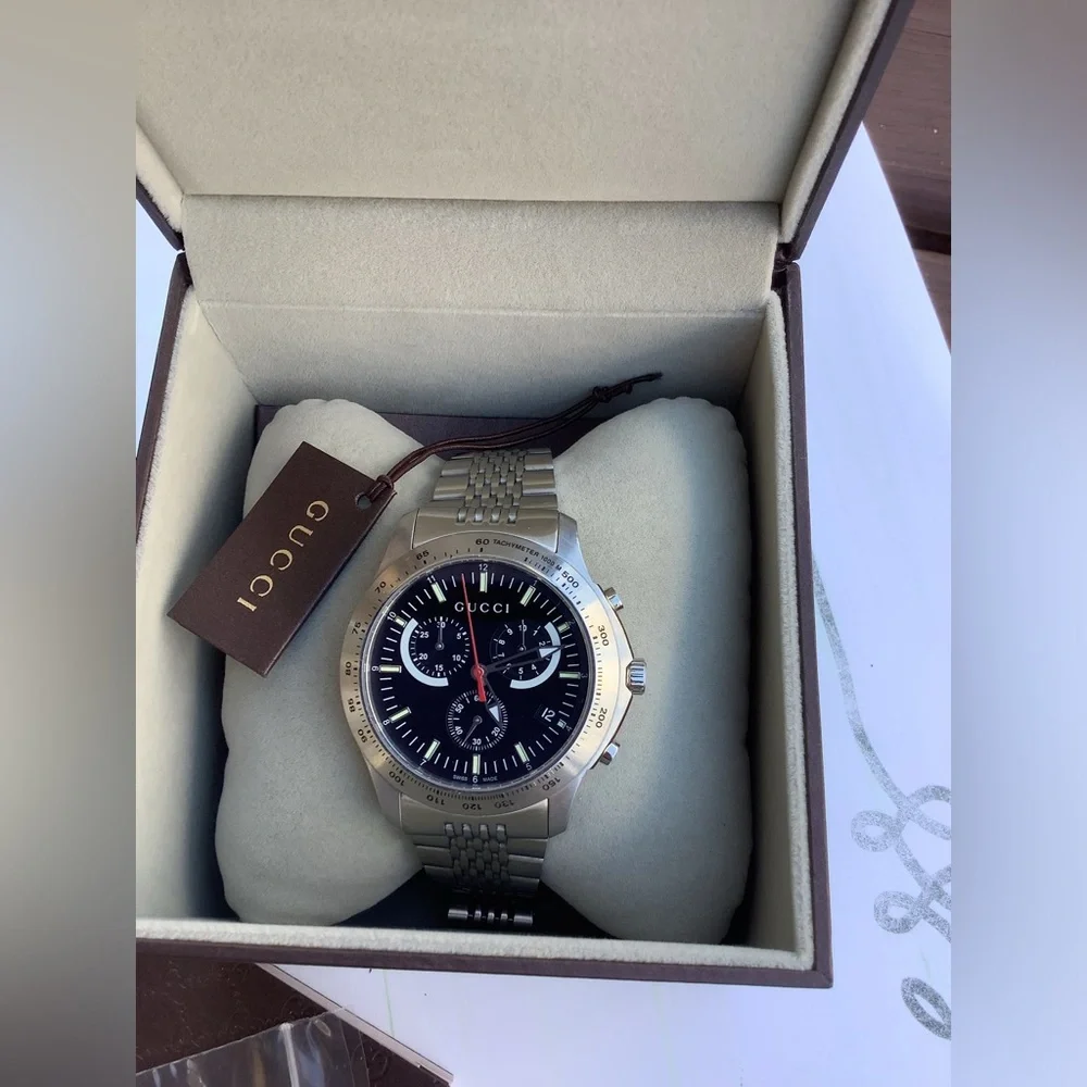 Mens Gucci Silver Stainless Steel Watch 🌟BEAUTIFUL ❤️‍🔥